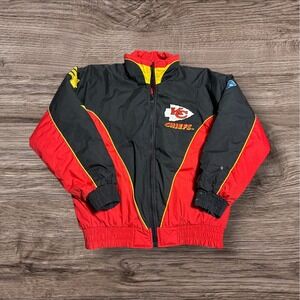 Vintage Kansas City Chiefs NFL Pro Line Puffer Jacket Medium‎ Flawed